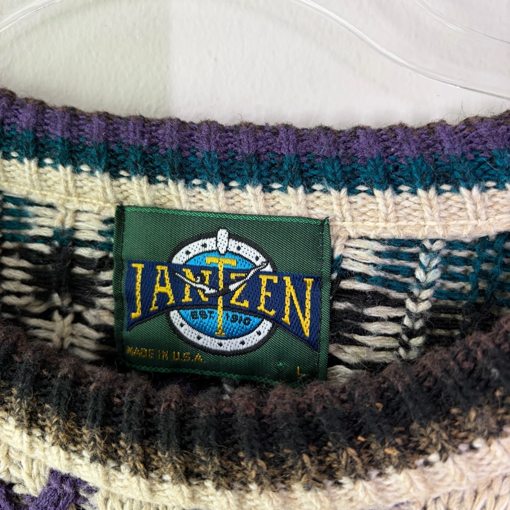 Vintage Jantzen Striped Crewneck Sweater - Picture 4 of 13